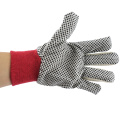 Double Palmed Sewed PVC Dotted Canvas Cotton Industrial Safety Hand Work Gloves (410022)